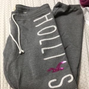 Grey sweatpants holister